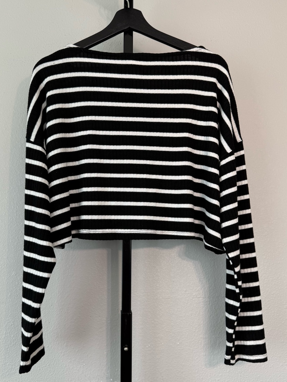 Free People FP Beach Striped Ribbed Oversized Sweater Long Sleeve Women Size M - Picture 8 of 10